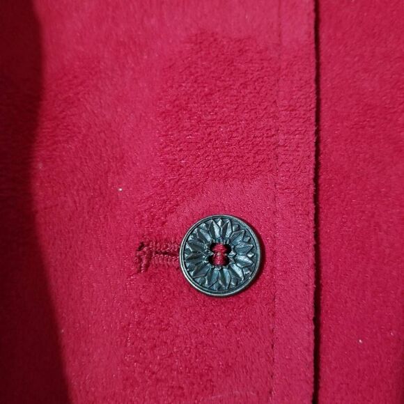 Alfred Dunner Red Microsuede Lightweight Jacket - Picture 2 of 6